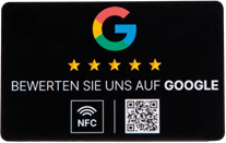 Google Bewerbungs Booster Karte schwarz