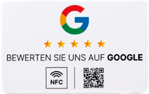 Google Bewerbungs Booster Karte weiß 210x132