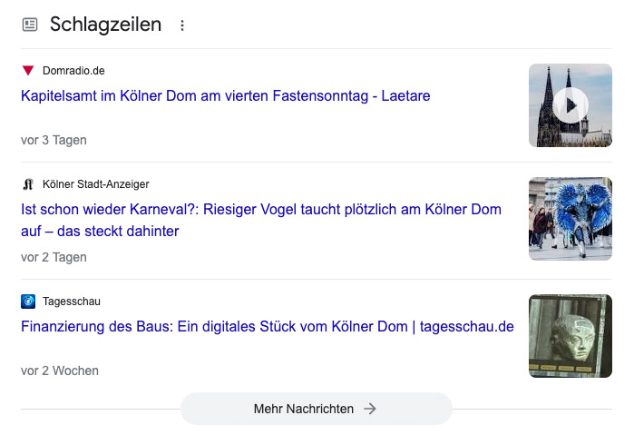 Google News Google SERP