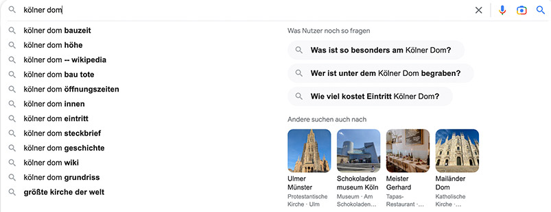 Google Suggest Google SERP