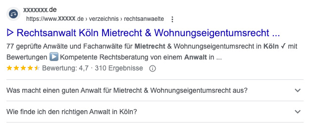 Rich Snippet Google SERP